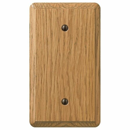 LIVEWIRE Contemporary Unfinished 1 Gang Square Wood Blank Wall Plate, Brown LI2739041